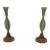 Crate&Barrel. Milano Large Green Glass Taper Candle Holder 12.5" For Sale
