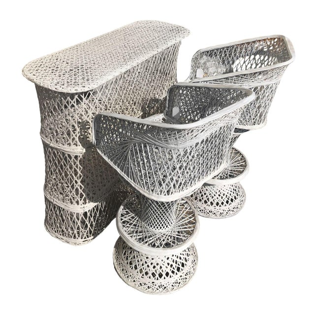 1960s Mid Century Spun Fiberglass Barstool and Dry Bar Set by Woodard For Sale - Image 5 of 15