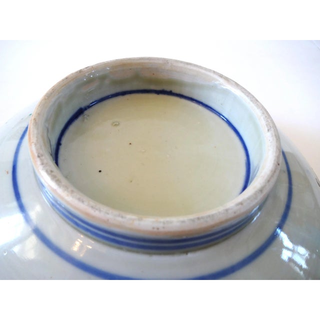 18th Century Antique Kangxi Chinese Export Porcelain Dutch Market Punch Bowl For Sale - Image 10 of 12