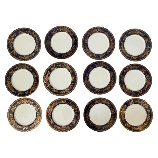 1970s Mikasa Bone China Buckingham A6 002 Narumi Japan Best Quality 12 Salad Plates For Sale - Image 5 of 6