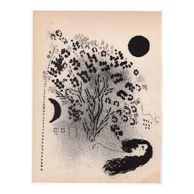 Marc Chagall, Evening, 1953, Lithograph For Sale