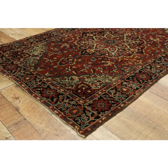 Antique Persian Farahan Rug, 03'03 X 04'10 For Sale In Dallas - Image 6 of 8