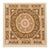 Beige Brown Cotton Suzani Square With Pink Medallion For Sale