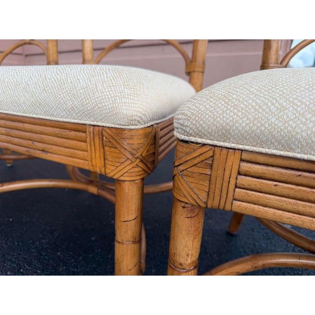 Ornamental & Decorative Materials Lexington Tommy Bahama Beach House Faux Bamboo Dining Chairs, a Pair For Sale - Image 7 of 12