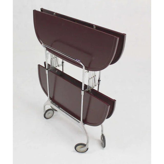 Mid-Century Modern Mid-Century Modern Cartel Folding Serving Cart For Sale - Image 3 of 11