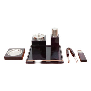 Cocktail Bar Set by Aldo Tura, 1950s, Set of 5 For Sale