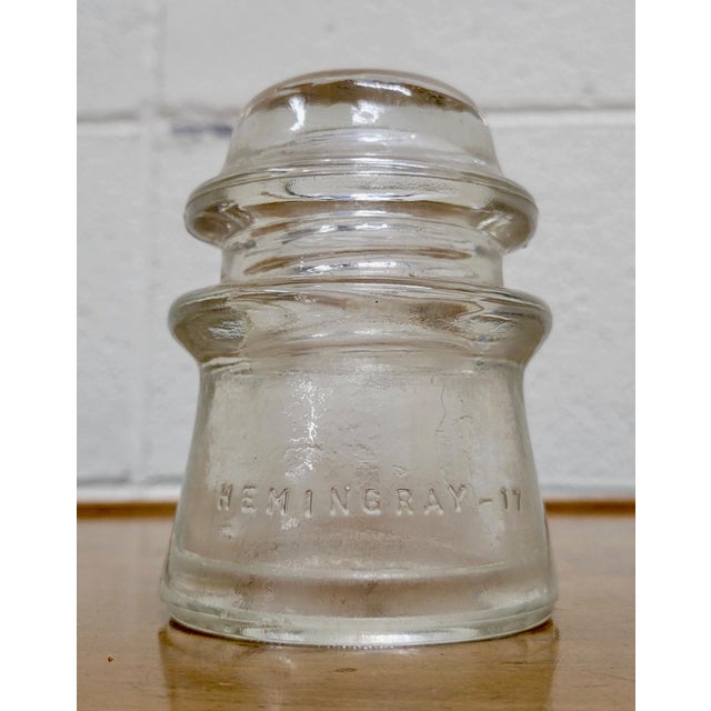 This is a gorgeous clear vintage glass Hemingray 17 insulator, Made in USA 14-53. Many insulators in stock. Dimensions: -...