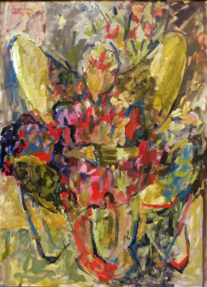 Abstract Oil on Canvas by Jacquelinne White
