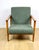 Forest Green GFM-142 Chair in Olive Fleshy Bouclé attributed to Edmund Homa, 1970s For Sale - Image 8 of 12