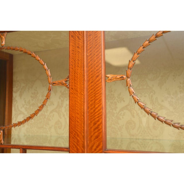 Victorian Satinwood Display Cabinet, 1880s For Sale - Image 14 of 15
