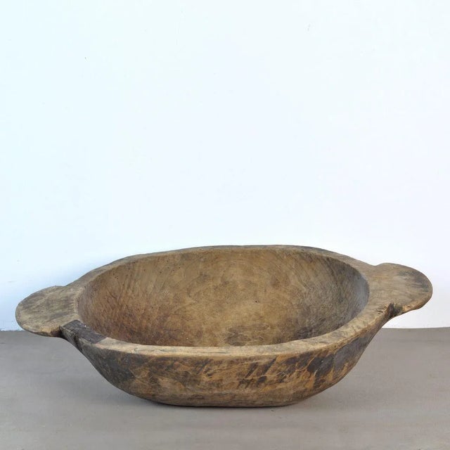 Handmade Hungarian Wooden Dough Bowl, Early 1900s For Sale - Image 6 of 7