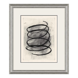 Black Swirl No. 1 Framed Art Print by David Phoenix For Sale
