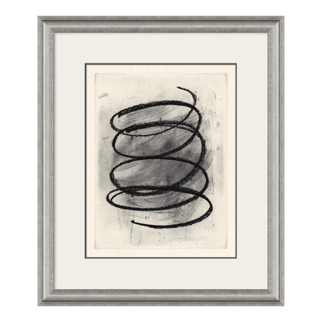 Black Swirl No. 1 Framed Art Print by David Phoenix For Sale