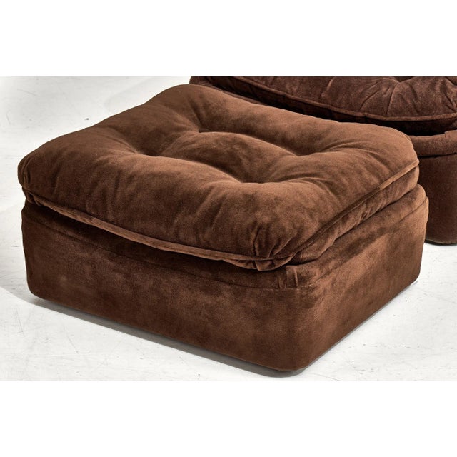 Orchidee Lounge Chairs and Ottoman by Michel Cadestin for Airborne, France 1968 For Sale In Chicago - Image 6 of 12