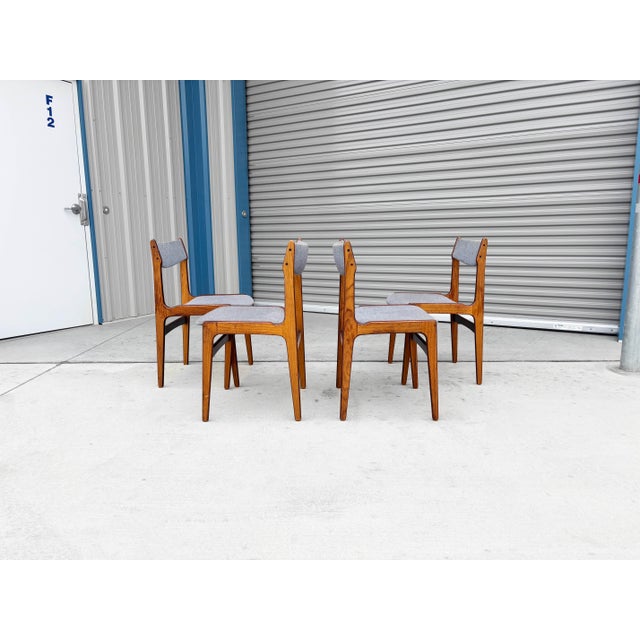 1960s 1960s Danish Modern Teak Dining Chairs - Set of 4 For Sale - Image 5 of 12