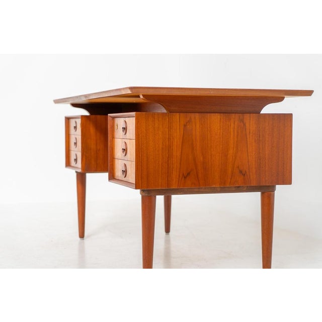 Wood Large Writing Desk in Wood For Sale - Image 7 of 12