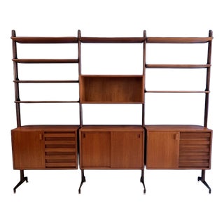 Modular Teak Bookcase, 1960s For Sale