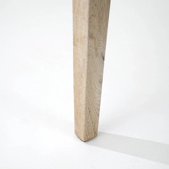 19th Century French Bleached Oak Side Table For Sale - Image 4 of 12
