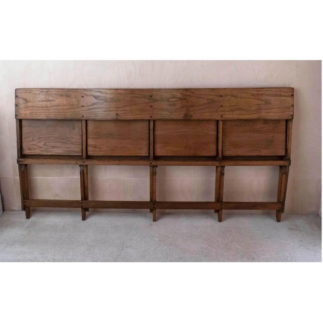 1920s Vintage Campaign Folding Four-Seater Bench in Oak, 1920 For Sale - Image 5 of 11