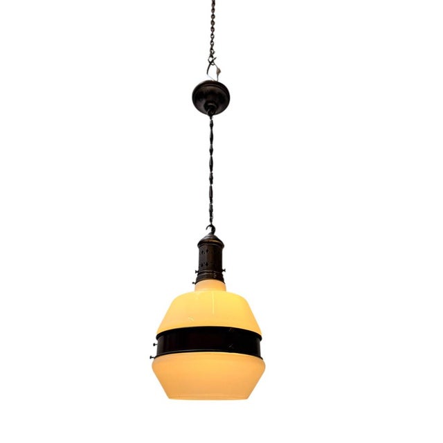 Arts & Crafts Pendant Lamp in the style of Peter Behrens, 1900s For Sale - Image 3 of 9