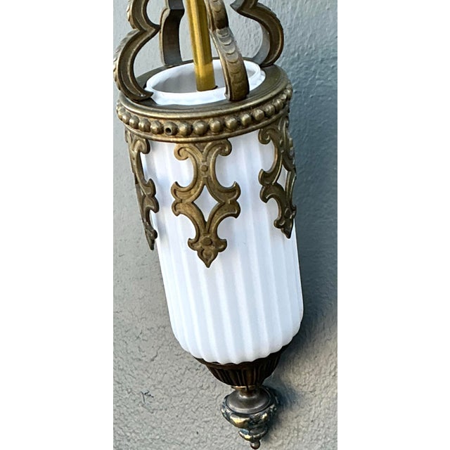White Vintage Gothic Lions Head Sconce For Sale - Image 8 of 12
