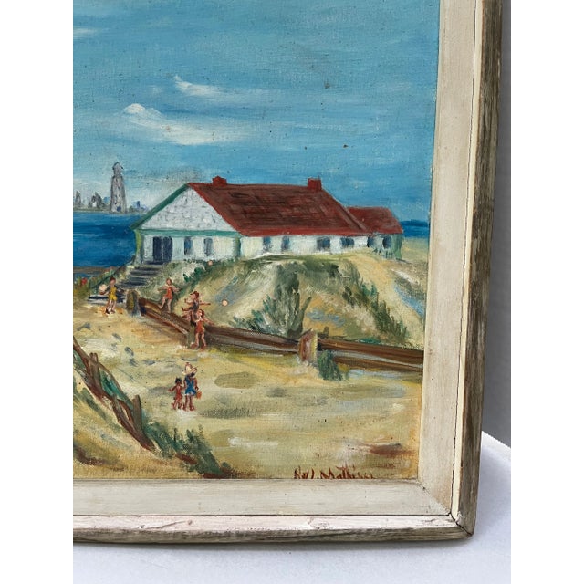 Original Coastal Landscape Painting Framed For Sale - Image 4 of 8
