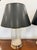 A handsome pair of large Ethan Allen table lamps with timeless, tailored appeal. Each features a cylindrical clear glass...