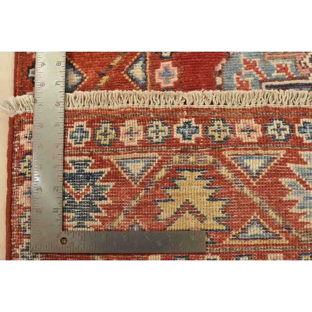 Kazak Runner 2’6” X 9’10” Red Wool Tribal Hand-Knotted Oriental Rug For Sale - Image 12 of 12