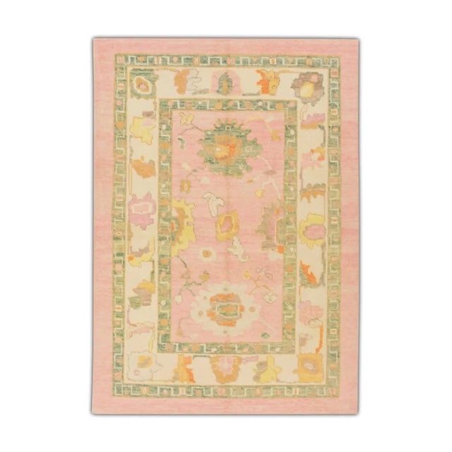 Modern Turkish Oushak Rug 5'2" x 7'2" For Sale In Houston - Image 6 of 6