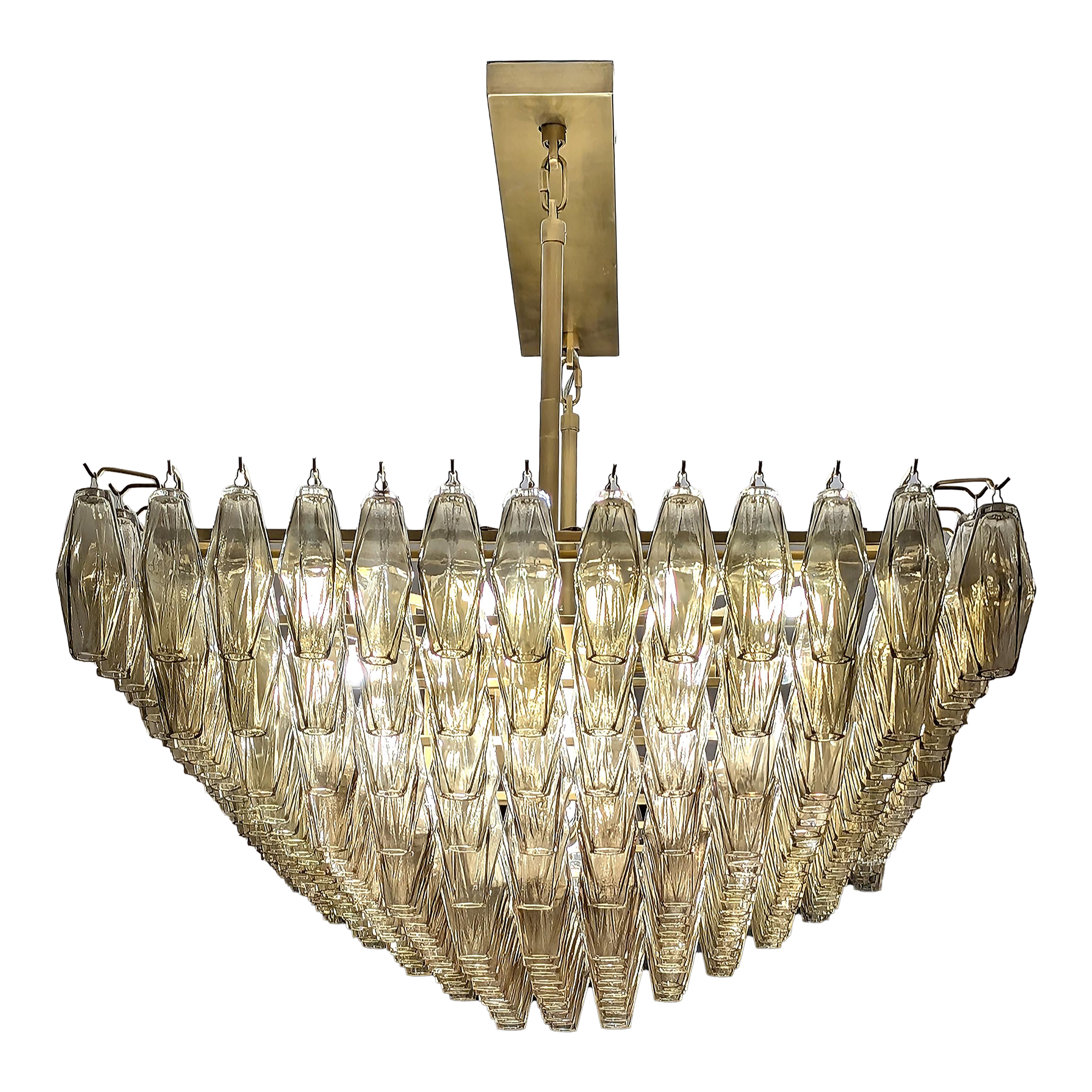 Chiara chandelier MAISON DE LUSTRE Chiara Clear Glass Tiered Round