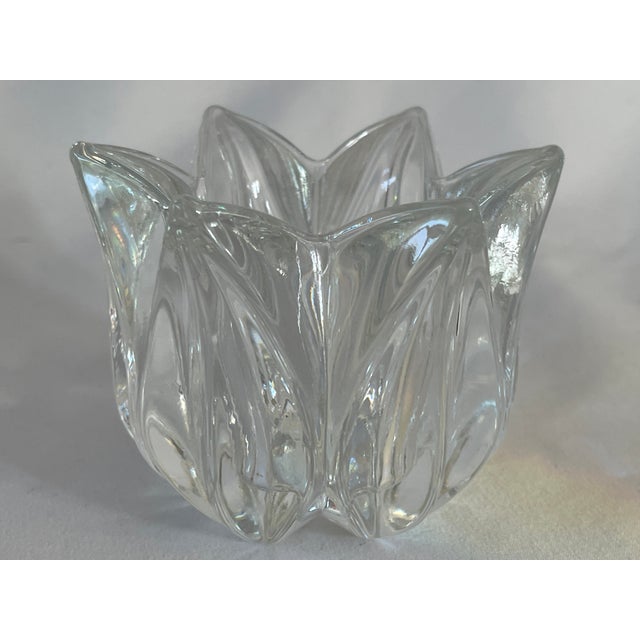 Mid-Century Modern Orrefors Swedish Glass Tulip Votive Candle Holder For Sale - Image 3 of 6
