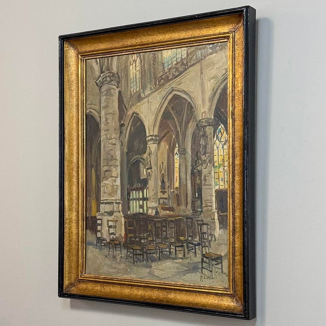 Antique Framed Oil Painting on Canvas Signed Rainbo For Sale - Image 4 of 12