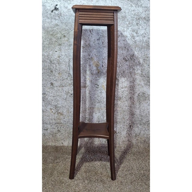 Brown Arts and Crafts English Two-Tier Plant Stand, 1900 For Sale - Image 8 of 8