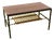 Coffee Table in Metal and Wood with Storage Grid For Sale