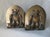A set of Antique Arts & Crafts, Mission Great Horned Owl Bookends. The Bookends are made of mixed metals and are signed...