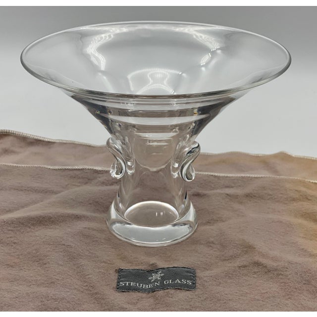 Vintage Steuben Glass Crystal Thompson Bouquet Vase Chairish