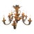 Antique Italian Baroque Style Ornate Figural Ormolu Brass Chandelier 12 Light For Sale