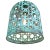 Industrial Industrial Verdigris Copper Cane Dome Pendant Light Medium For Sale - Image 3 of 7