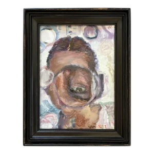 The Looking Glass, Original Oil Painting, by Van Ness, Framed Arts