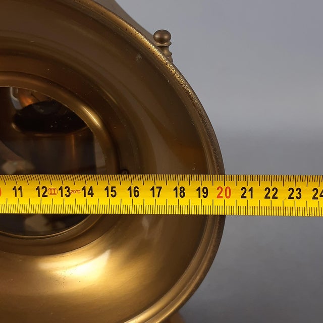 Electric Car Headlight Style Table Lamp in Brass, 1950s For Sale - Image 15 of 17