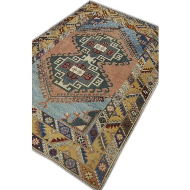 1960s 1960s Multicolor Vintage Turkish Rug 4'8" X 7' For Sale - Image 5 of 7