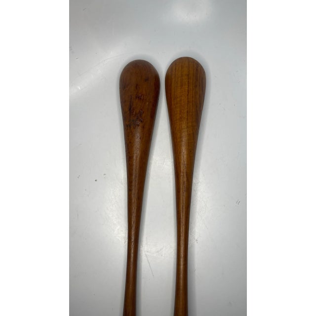 Vintage mid century teak wood Jens Quistgaard STYLE Danish teak wood salad servers