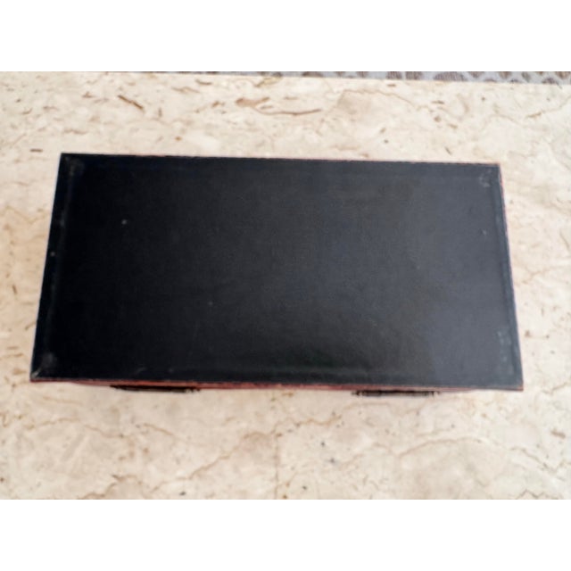 Late 20th Century Leather Box, Crocodile Embossed, Ralph Lauren Style, Circa 1990s For Sale - Image 5 of 10