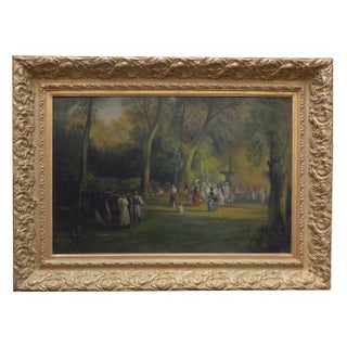 Mario Locatelli, Landscape Painting, Positillipo School, 2004, Oil on Canvas, Framed For Sale