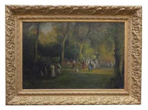 Mario Locatelli, Landscape Painting, Positillipo School, 2004, Oil on Canvas, Framed