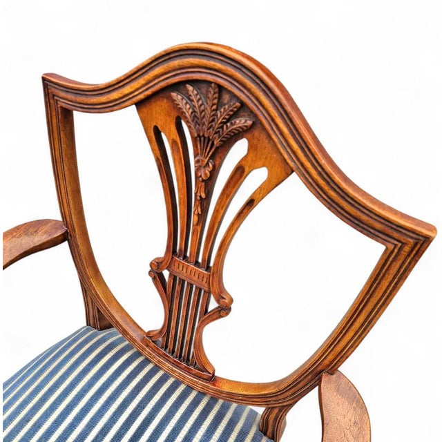 English Mahogany Hepplewhite Chairs, 1920s, Set of 6 For Sale - Image 16 of 18