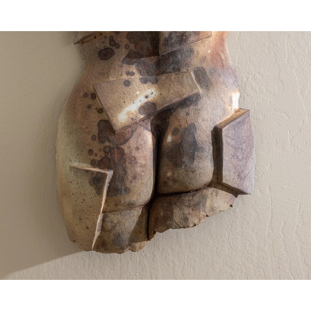Vintage Wabi-Sabi Low-Fired Ceramic Wall Sculpture, California Artist, 1980s–1990s For Sale - Image 10 of 11