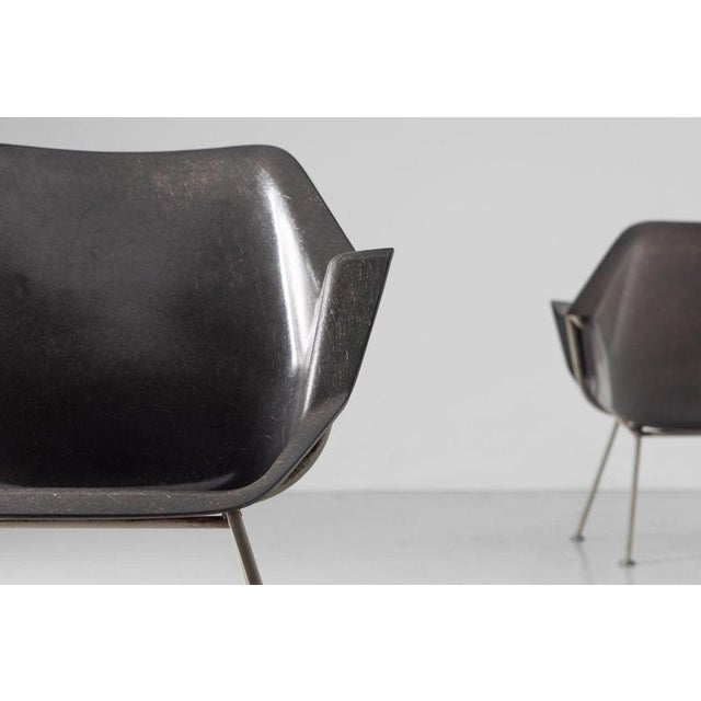 Gray Model 416 Armchairs by Wim Rietveld and Andre Cordemeyer for Gispen, 1957, Set of 2 For Sale - Image 8 of 18