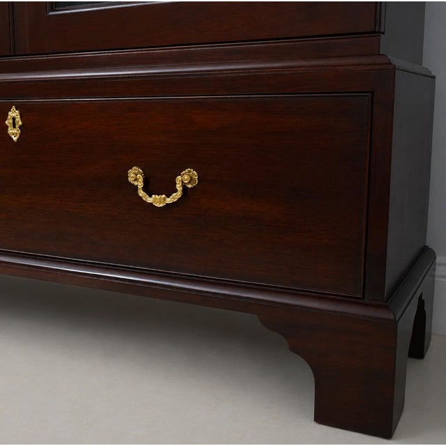 Brown Stickley Colonial Williamsburg Mahogany 2 Door Bookcase For Sale - Image 8 of 18