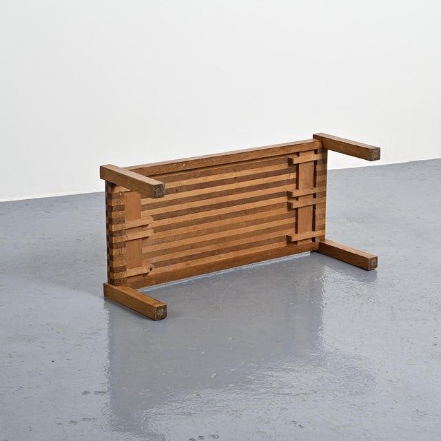 Graphic Two-Tone Wood Coffee Table, 1960 For Sale - Image 6 of 13